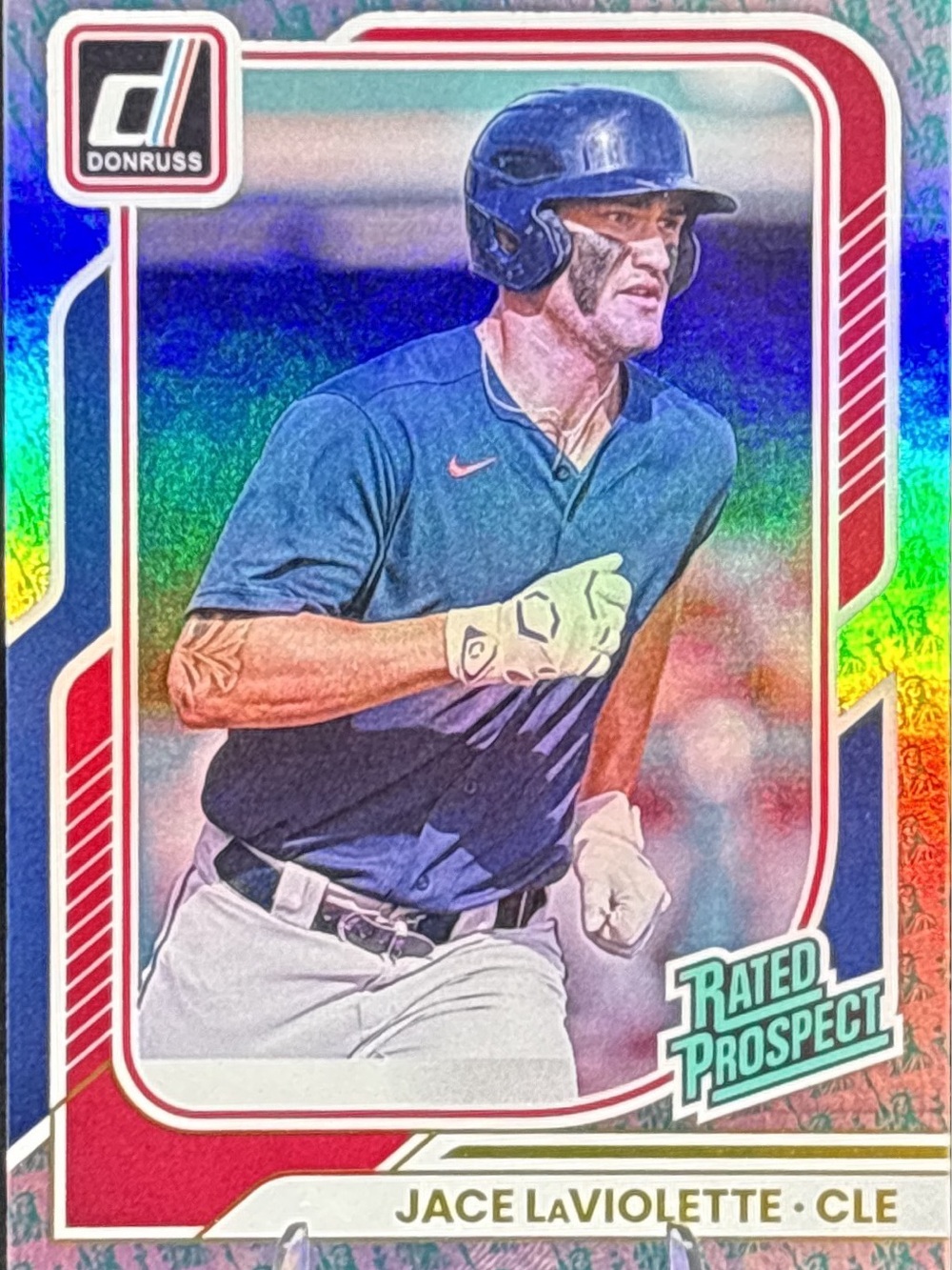 Panini Donruss Jace LaViolette Rated Prospect Baseball Card Prizm